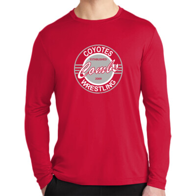 Vintage logo Respect All Long Sleeve Drifit shirt - Red  Thumbnail