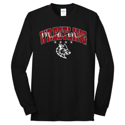 Long Sleeve 50/50 Blend Tee - Wrestling Mom Thumbnail