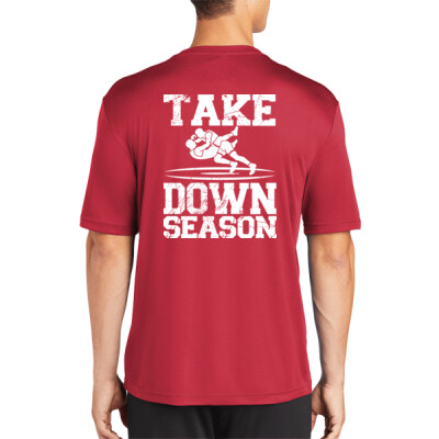 Short Sleeve Drifit Performance Tee - Take Down Season White Thumbnail