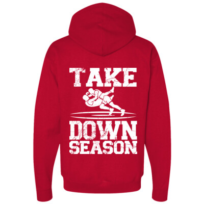 Fleece Pullover Hoodie - Take Down Season White Thumbnail