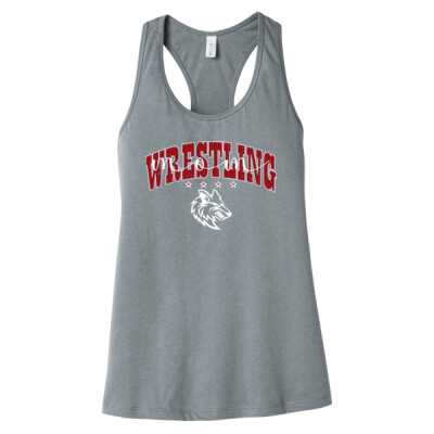 Ladies Jersey Racerback Tank Top - Wrestling Mom Thumbnail