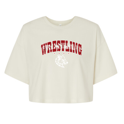 Ladies Jersey Crop Tee - Wrestling Mom Thumbnail