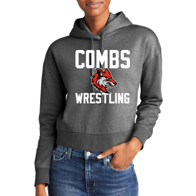 Ladies Crop Fleece Hoodie - Combs Wrestling Thumbnail
