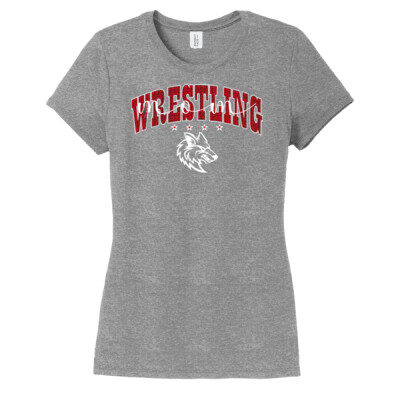 Ladies Short Sleeve Triblend Tee - Wrestling Mom Thumbnail