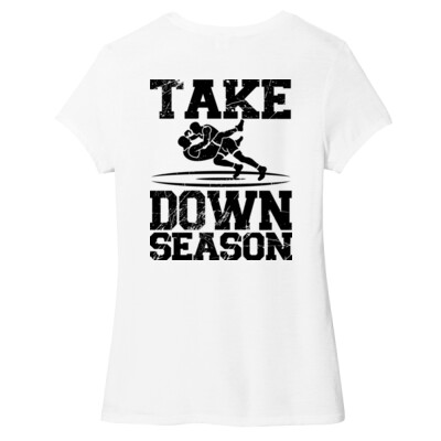 Ladies Short Sleeve Triblend Tee - Take Down Season Black Thumbnail